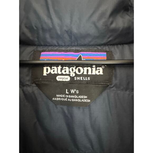 Patagonia Women's Recycled Down Sweater Parka Coat in Blue, Size Large - Picture 4 of 9